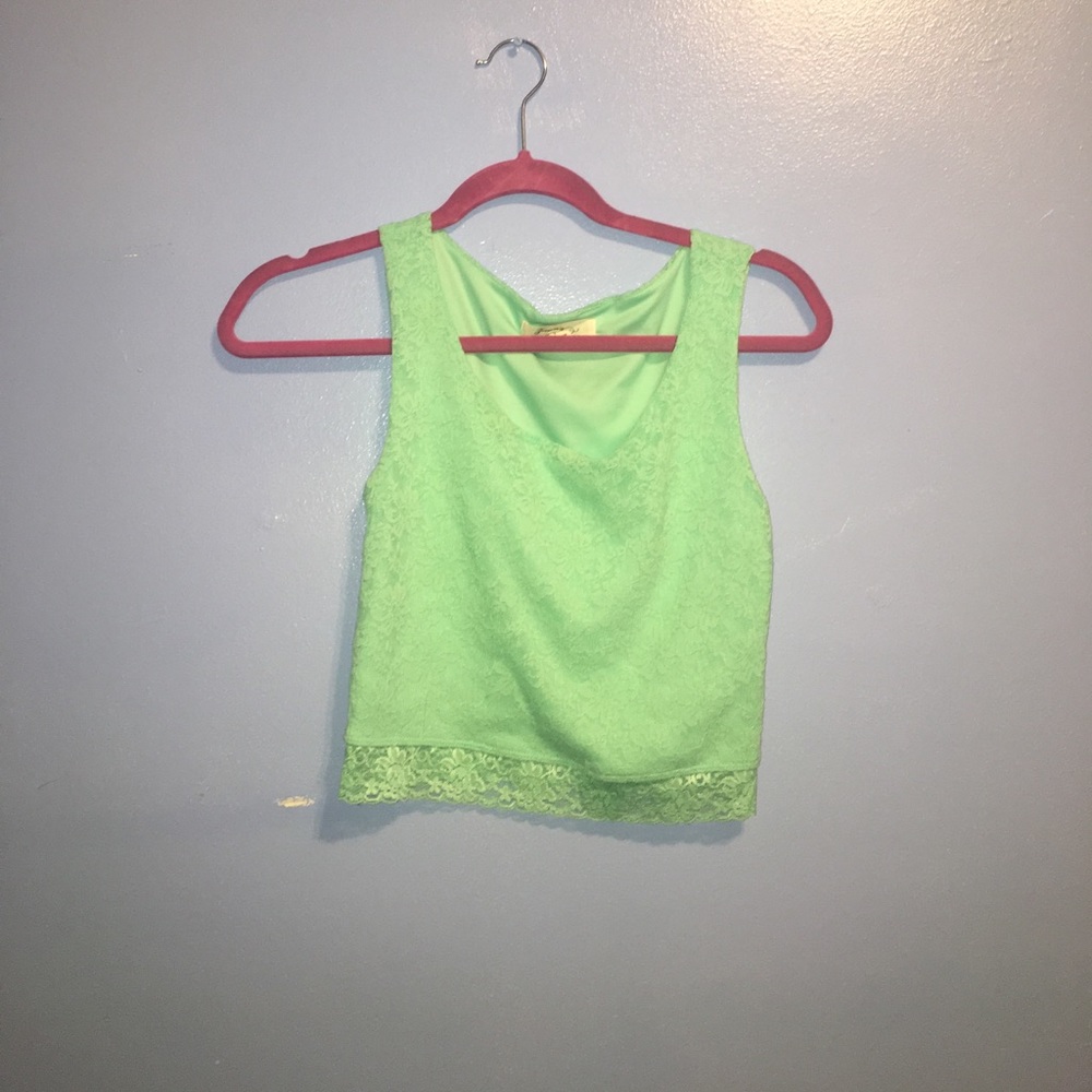 Green Crop Top