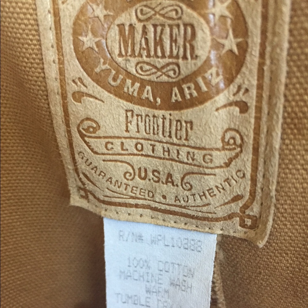 Frontier Clothing 100% Authentic Tan Duster Jacket