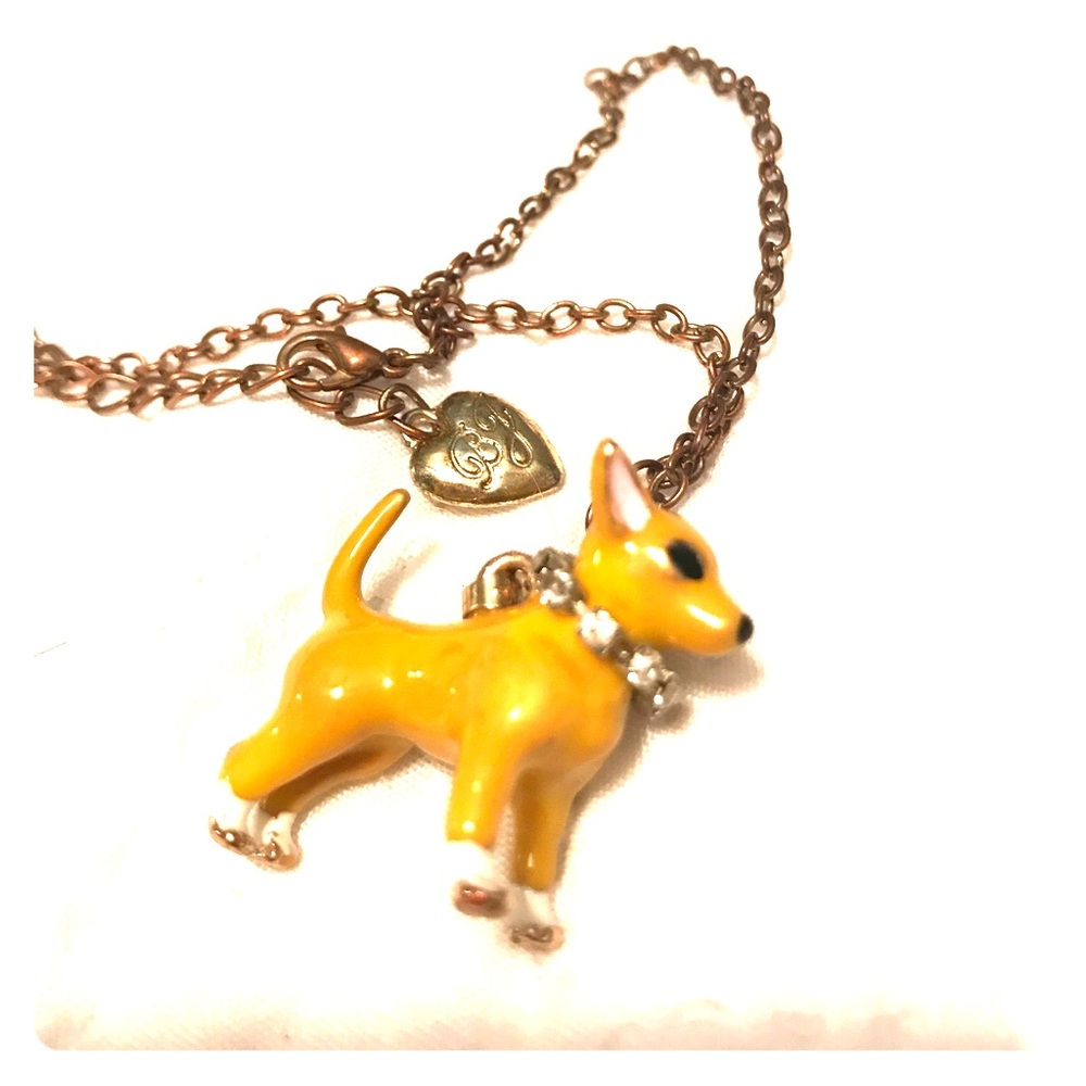 Betsey Johnson chihuahua necklace