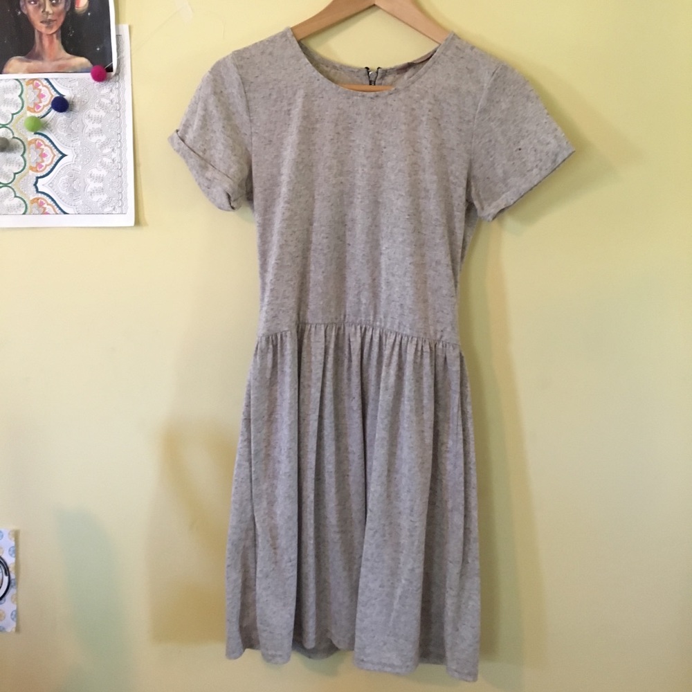 ASOS A Wear Grey Jersey Skater Dress