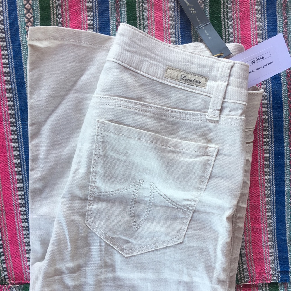 Size 25 linen wide leg pants/ Level 99