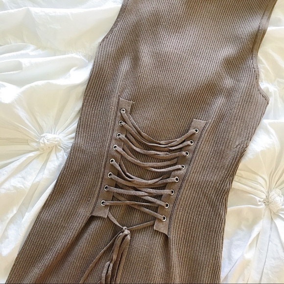 👄Lace Up Bodycon Dress - Picture 6 of 6