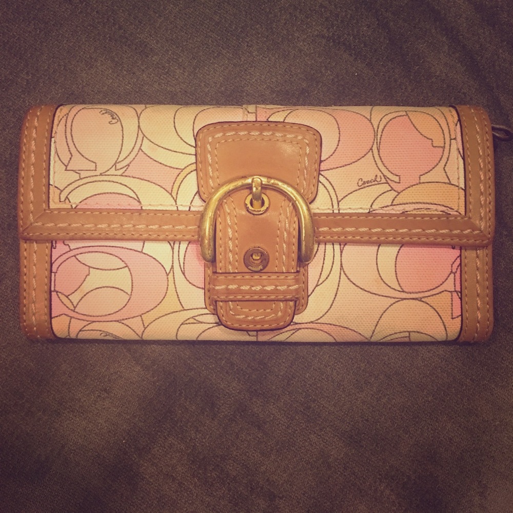 Pink Coach Wallet