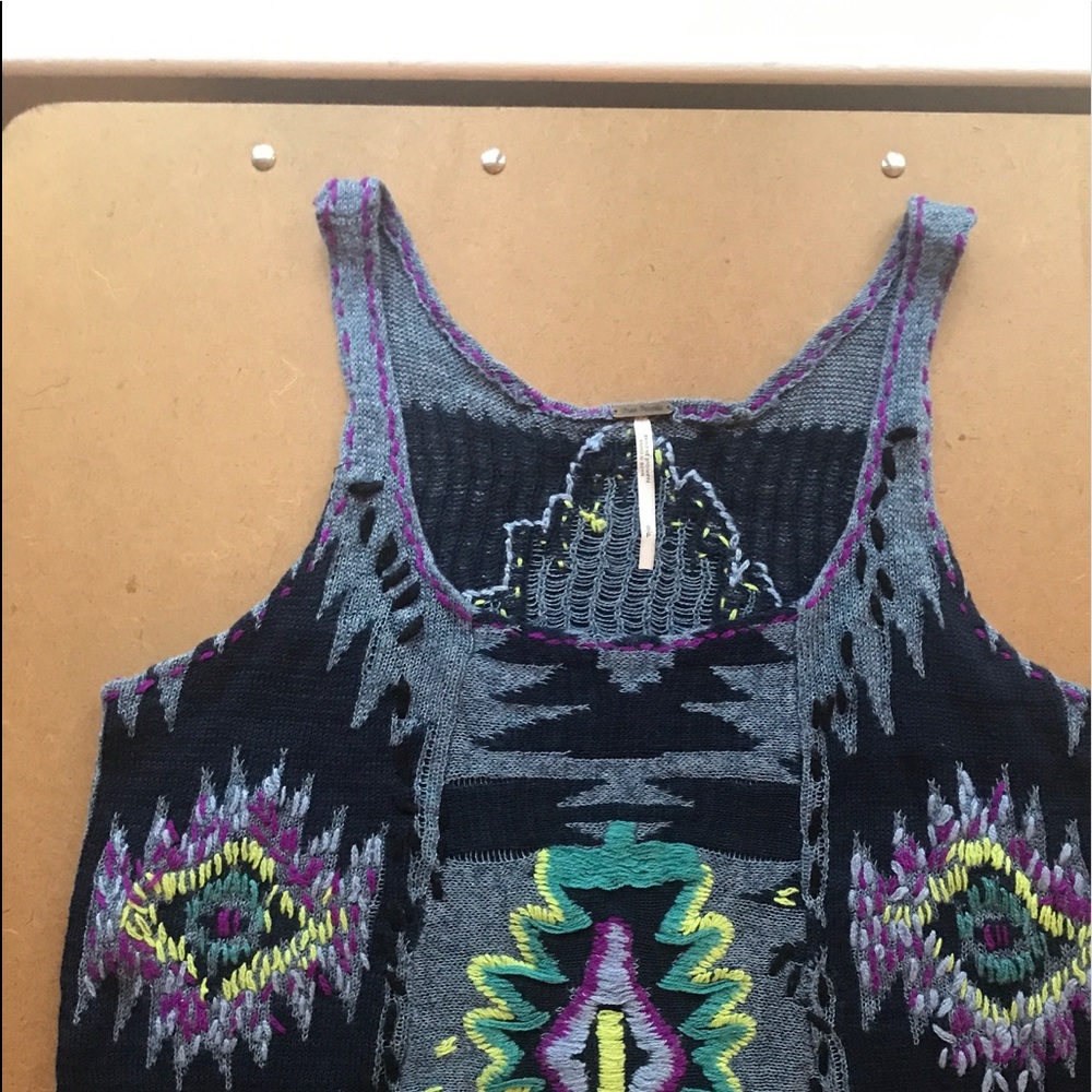 Free People 'Aztec' Boho Style Knit Tank