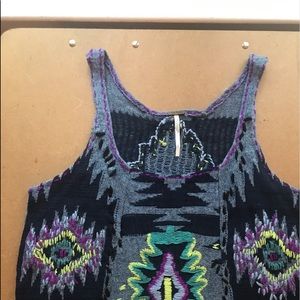 Free People 'Aztec' Boho Style Knit Tank