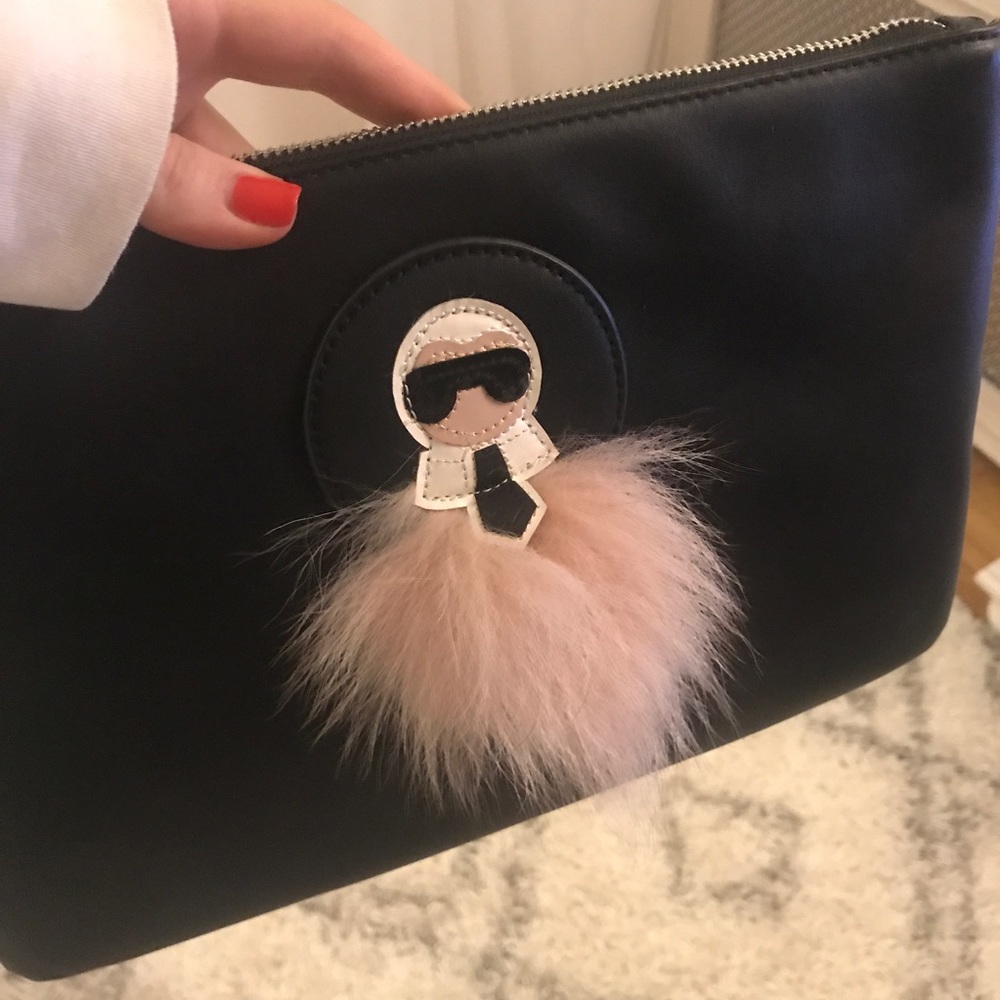 Karl Lagerfeld Cartoon Clutch
