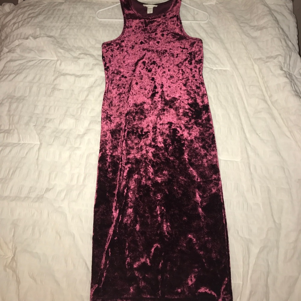 Forever 21 Wine Colored Velvet Dress