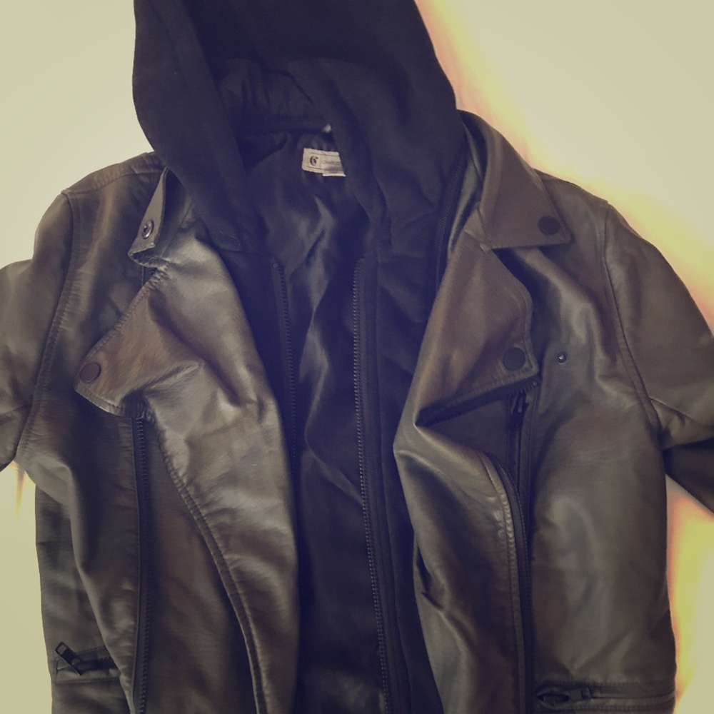 MILITARY GREEN JACKET/BLACK ZIP IN HOODIE ADD ON