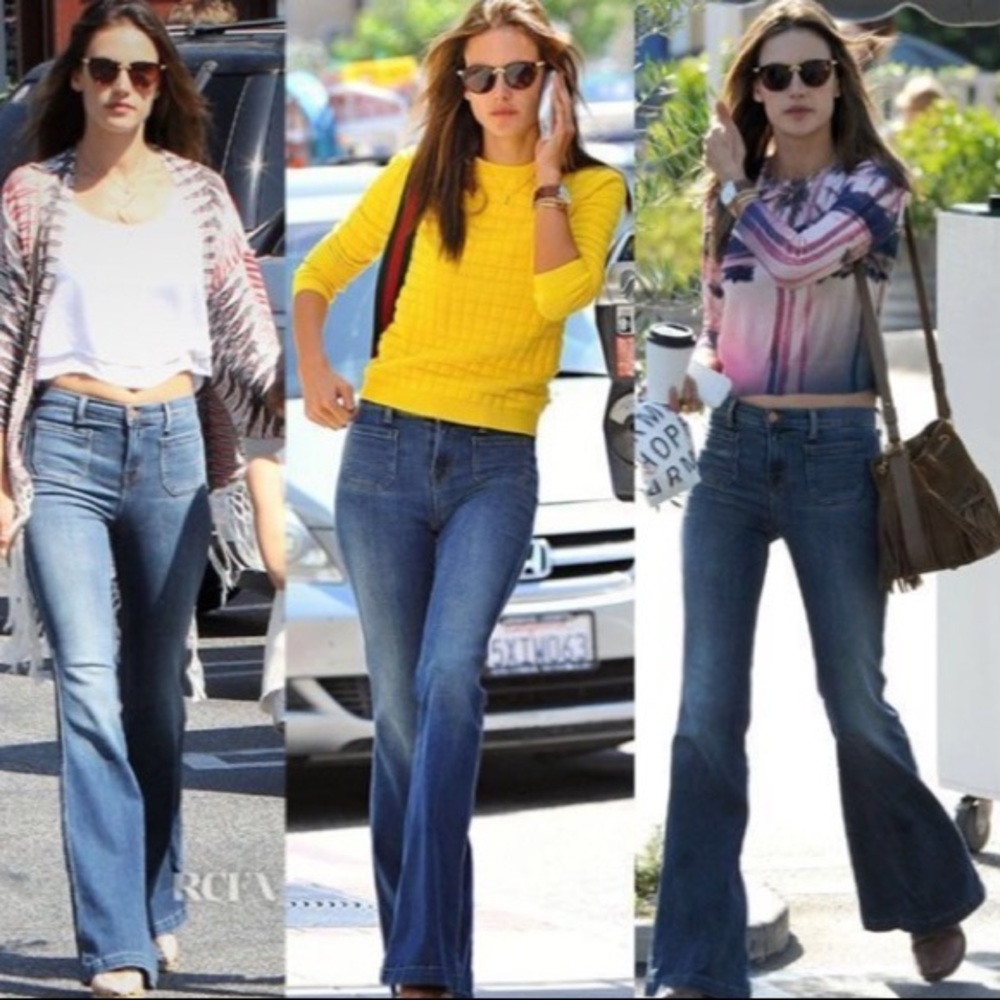 J BRAND -  FLARES WITH PATCH POCKETS.