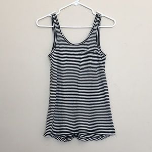 Black and white striped tank top