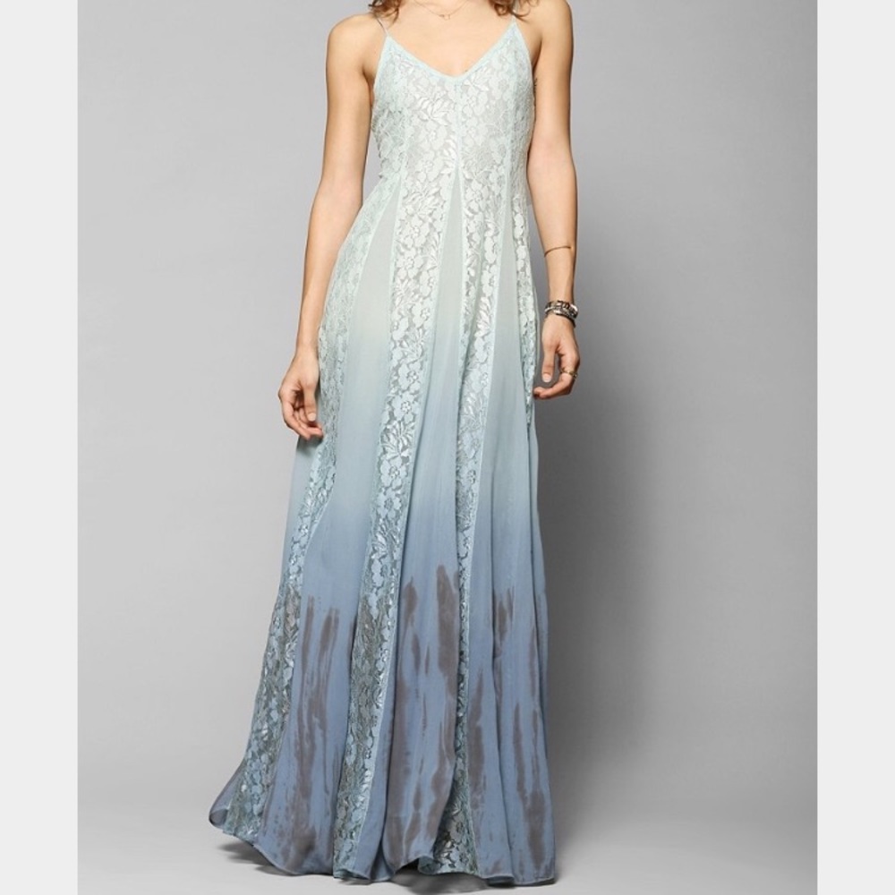 Urban Outfitters Kimchi Blue Ombré Blue Lace Maxi
