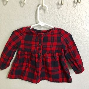 Joe fresh plaid long sleeve top
