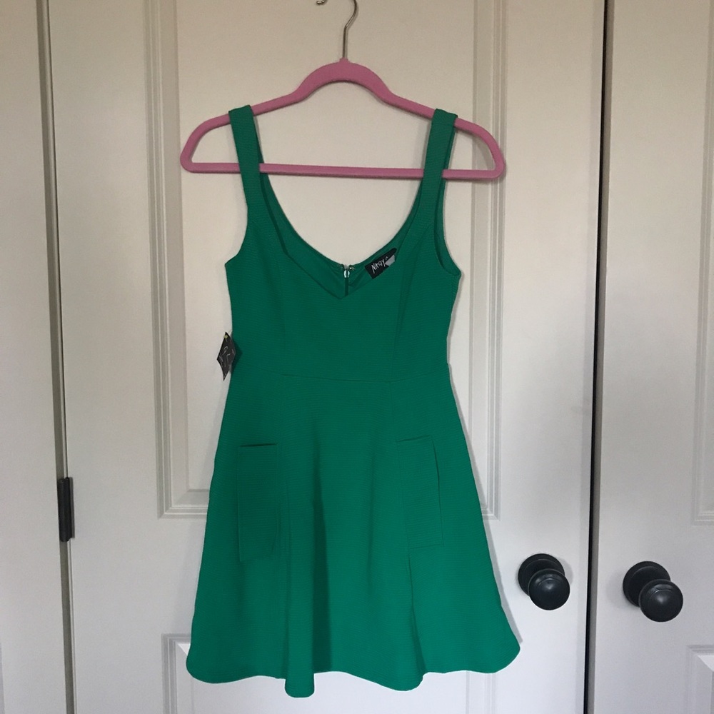 Green Nasty Gal Skater Dress