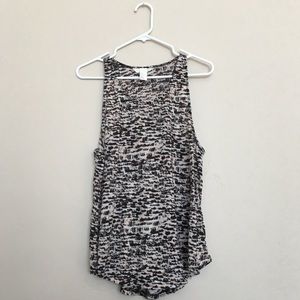 Pink, black and white tank top