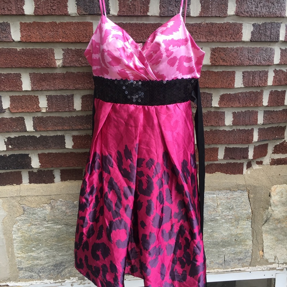 Pink Animal Pattern Dress