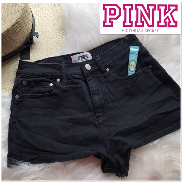 PINK Victoria's Secret Pants - PINK by Victoria's Secret black denim shorts 4