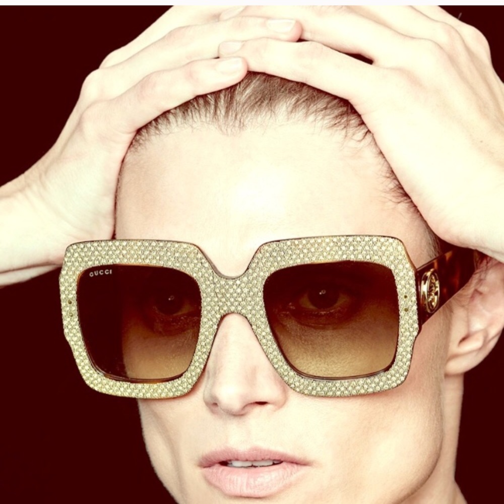 Oversized Gucci sunglasses