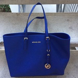 Michael Kors large blue tote