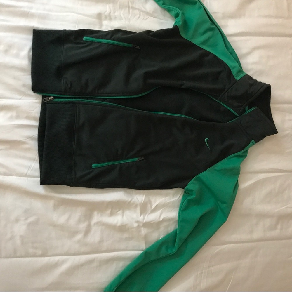 DARK GREY/MINT GREEN NIKE ATHLETIC ZIPUP