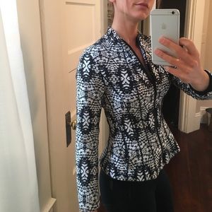 Armani Exchange, black & white pattern top