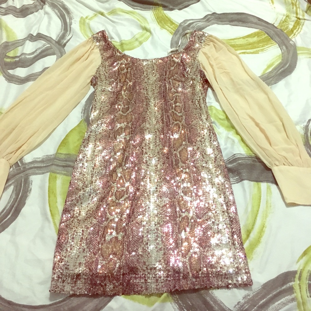 Arden b gold sequin dress