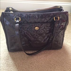 Authentic coach purple patent leather purse