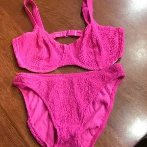 Hot pink bikini