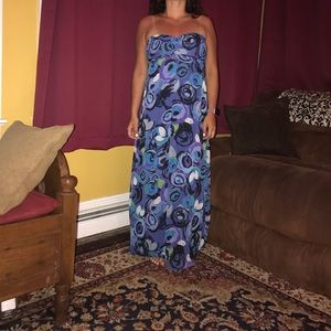 Purple and Blue Maxi Dress