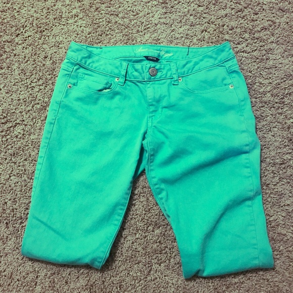 American Eagle Outfitters Denim - Mint Green American Eagle Skinny Stretch Jeans