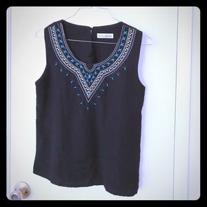 New black Sleeveless tops