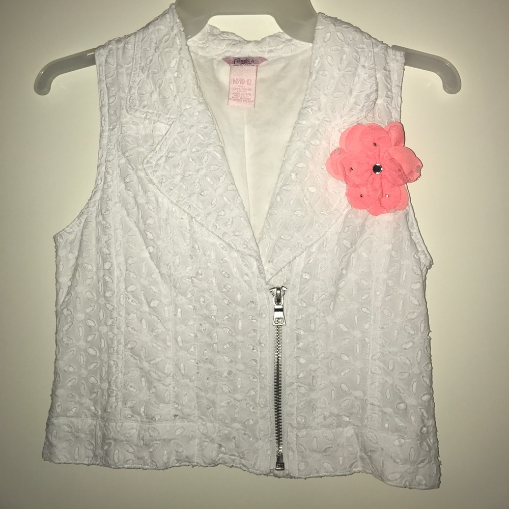 Girls white vest