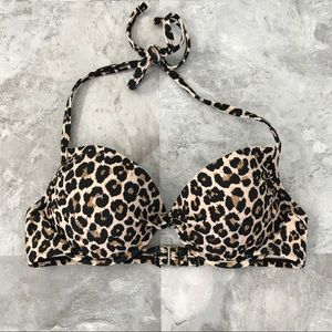Xhilaration Women's Padded Cheetah Bikini Top