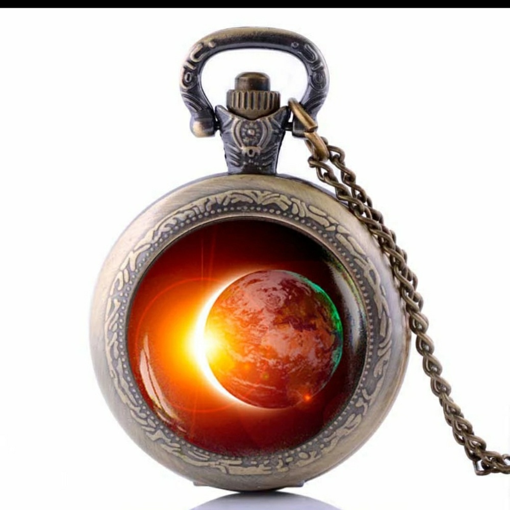 Solar eclipse pocket watch