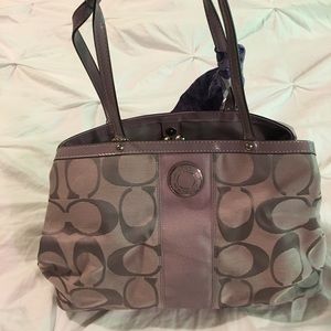 Purple Coach bag