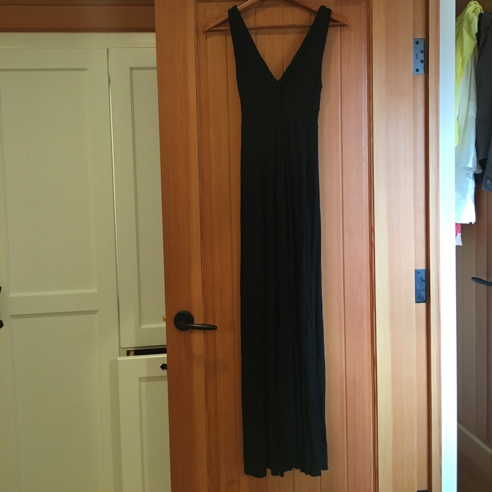 Black Grecian maxi dress