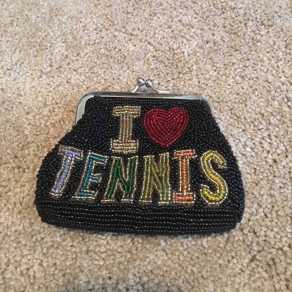 I love tennis coin bag