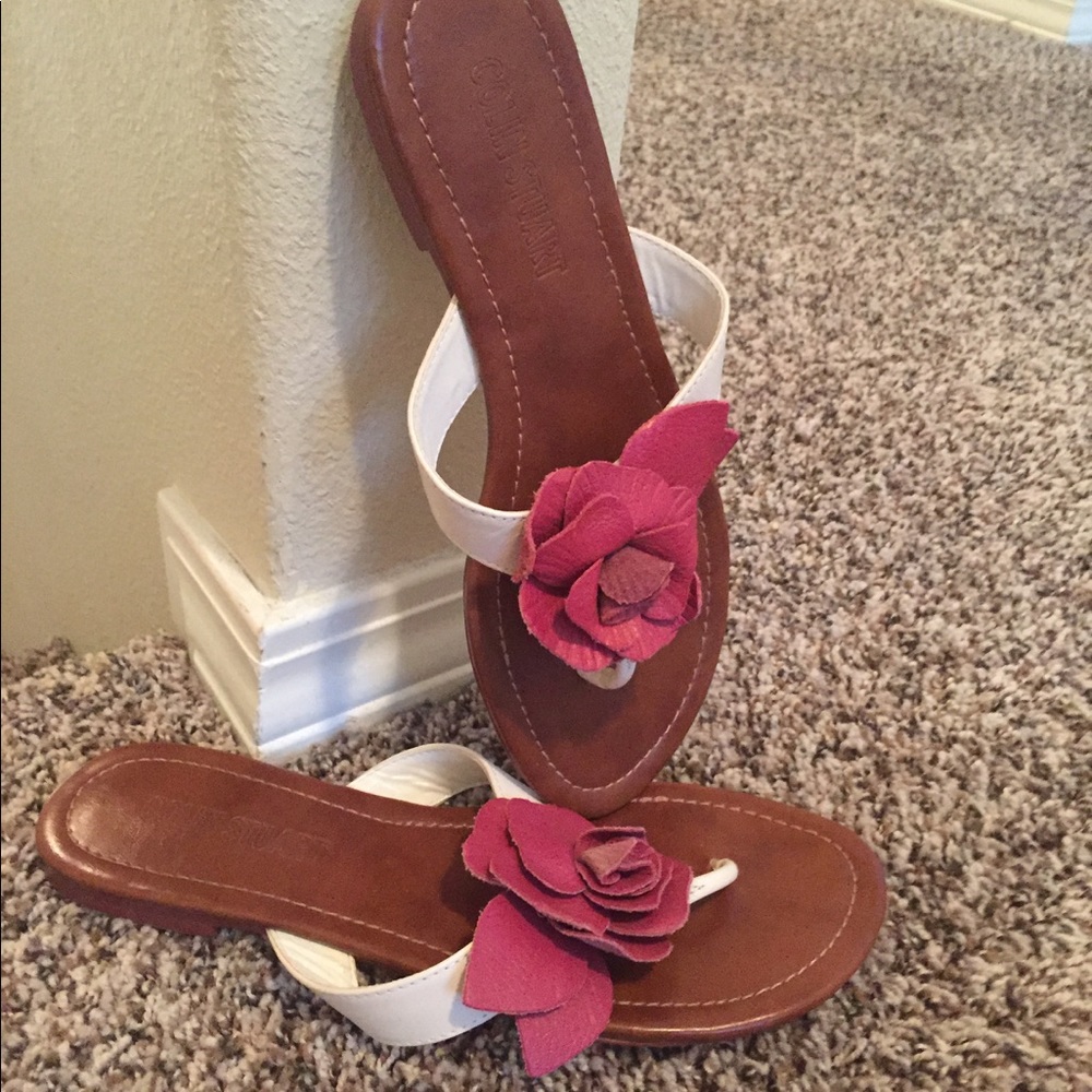 Like New🔆Colin Stuart flower flip flops 🔆