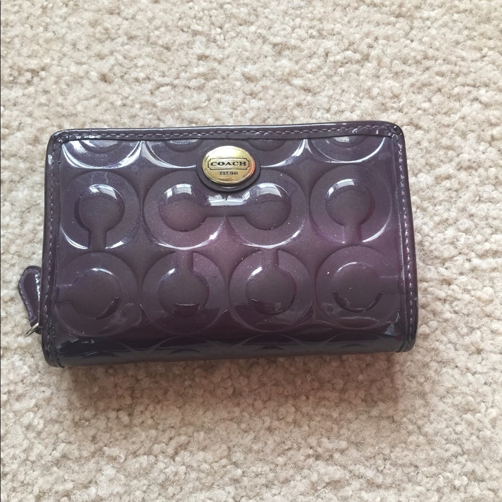 Coach patent leather wallet