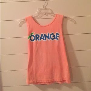 Stingrays all stars orange cheerleading tank