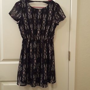 Forever 21 Navy Dress with Open Back