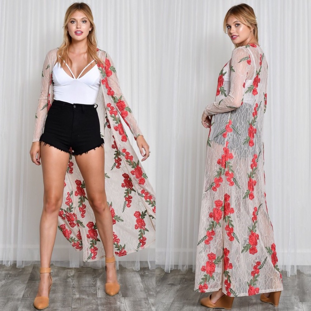 🌹Embroidered Lace Cardigan