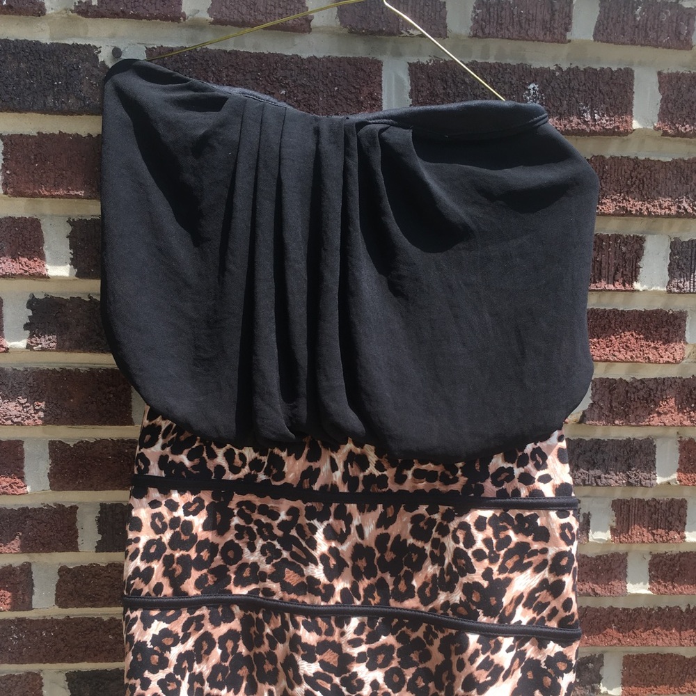 Strapless Cheetah Dress