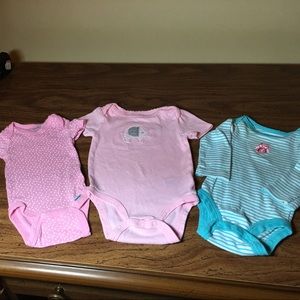Three baby girl onesies in great condition!