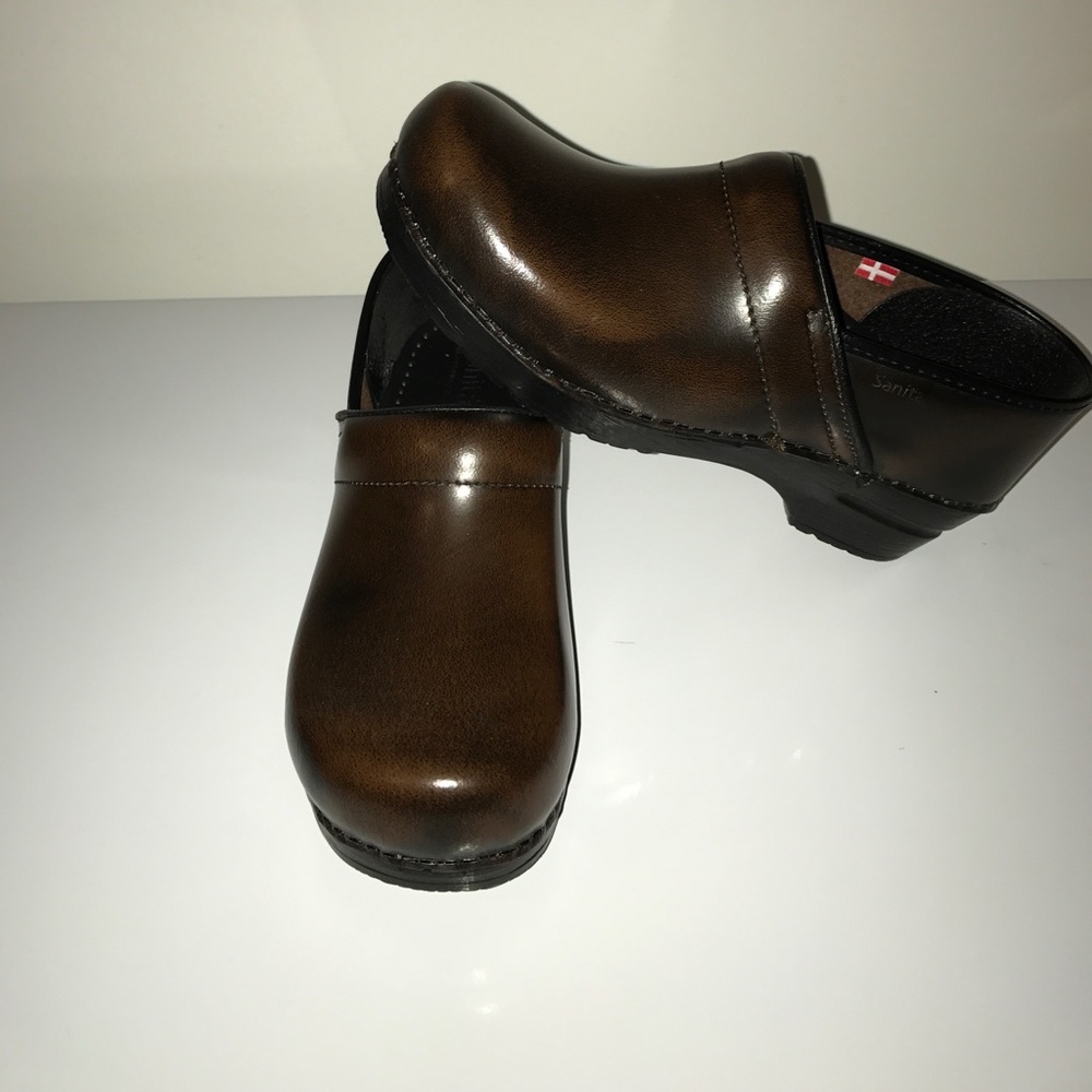 Clogs Sanita Brown. Both pair still available