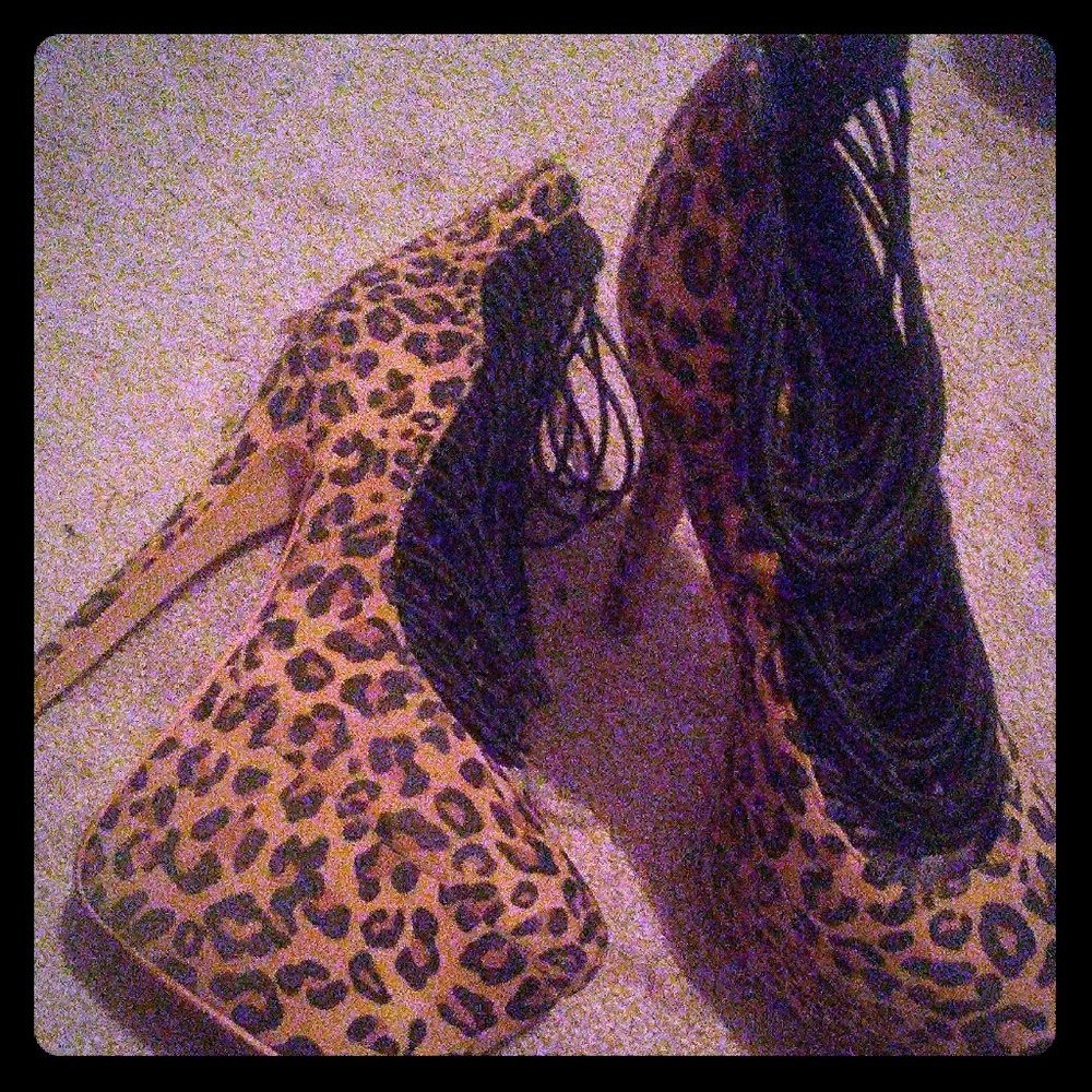 Cheetah print stilettoes