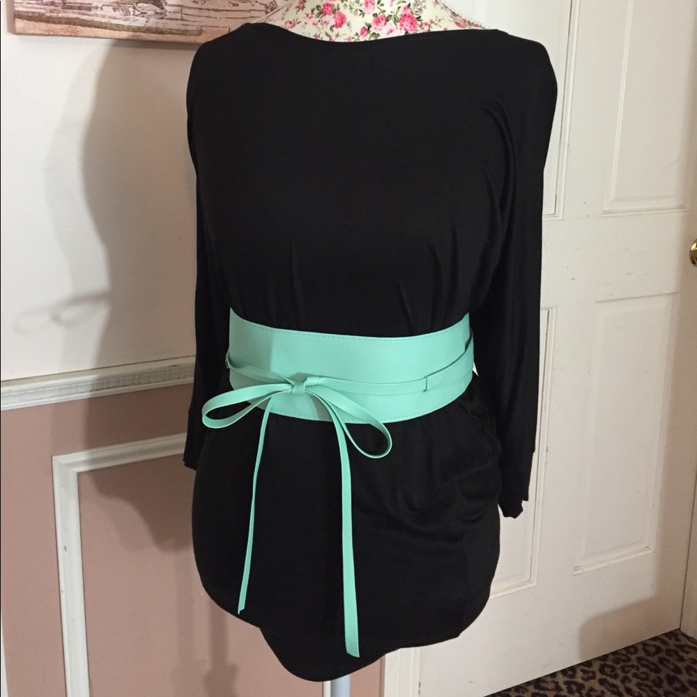 Mint colored Long Obi Belt by Cinch