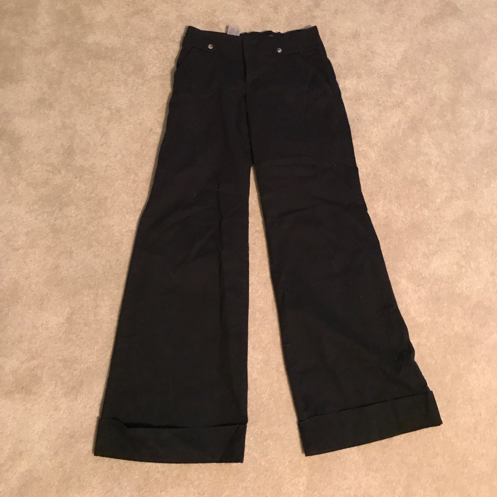 Wide Leg Lace-up Back Pants