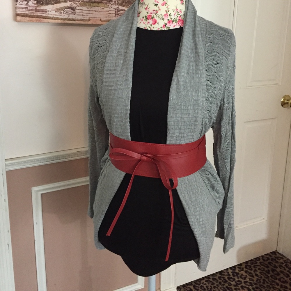 Sangria Red colored Long Obi Belt by Cinch