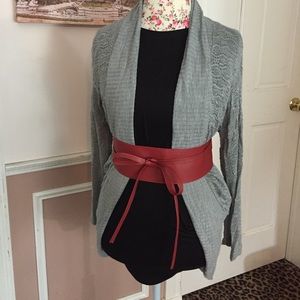 Sangria Red colored Long Obi Belt by Cinch