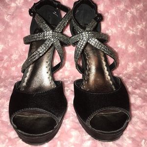 Black Peep Toe Pumps